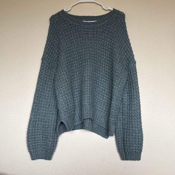And Now This | NWT Cozy Knit Sweater in Green Blue Size Large - Picture 2 of 4